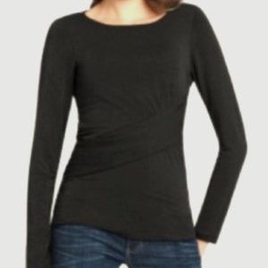 CAbi Applaud Faux Wrap long sleeve top - M #946